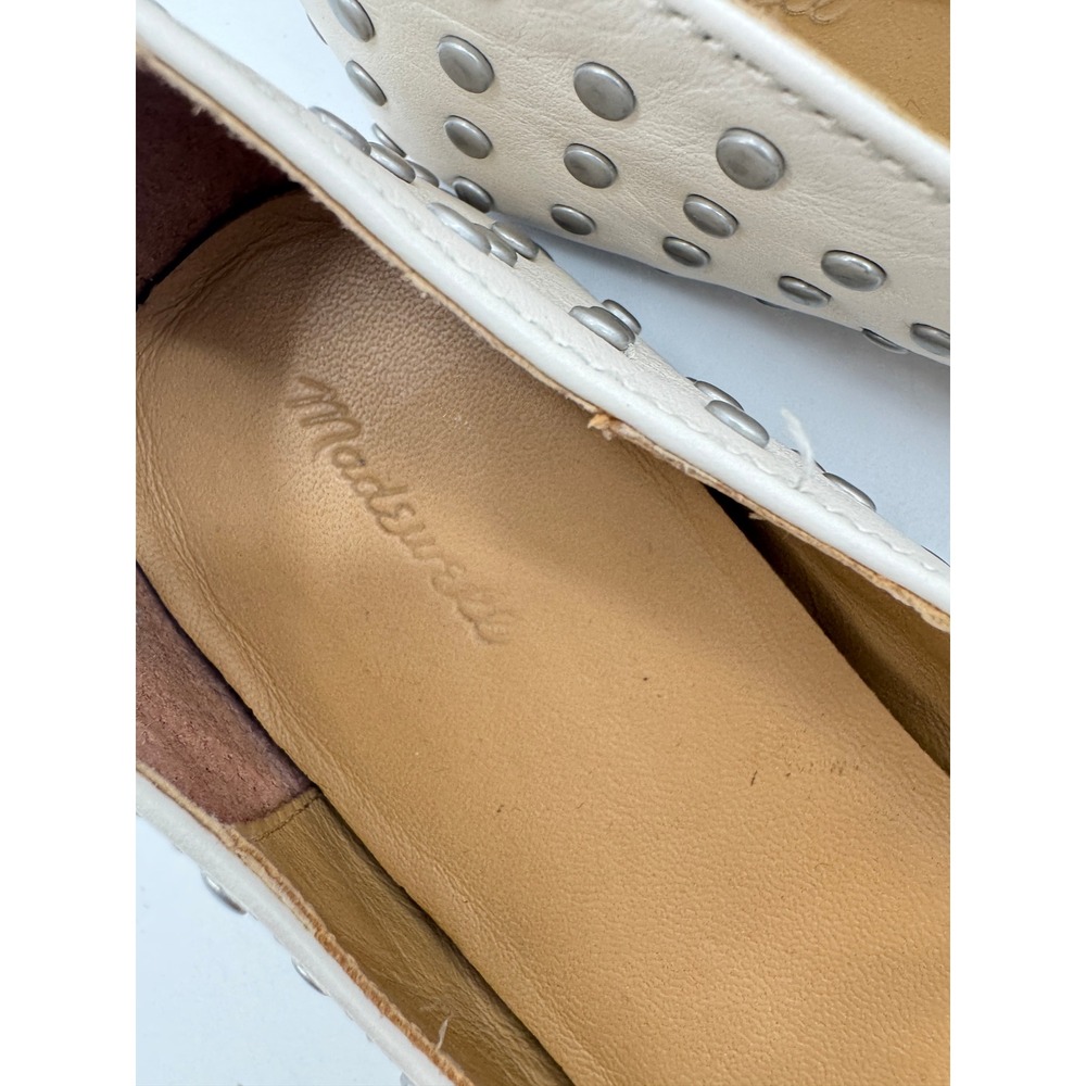 Madewell Greta Ballet Flat Off White Studded Jane Shoes Women Size 6.5 - Picture 5 of 12
